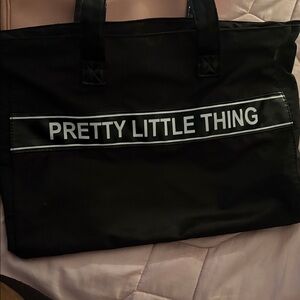 PrettyLittleThing Black and White Tote Bag